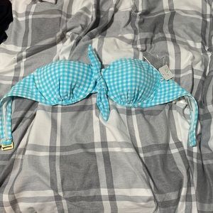 Plaid pattern bikini top brand new with tags